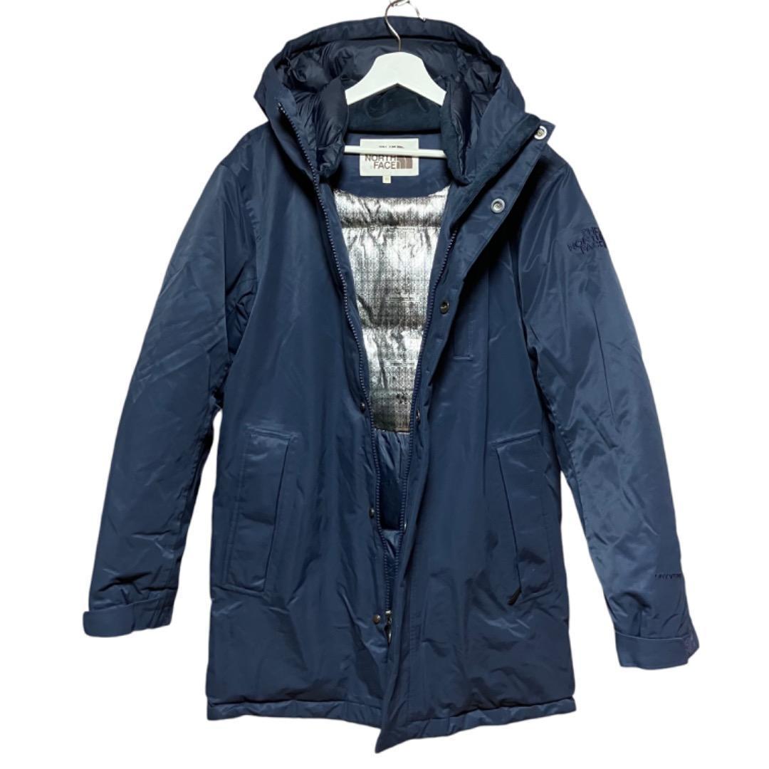 ノースフェイス ロングダウンコート ホワイトレーベル ネイビー