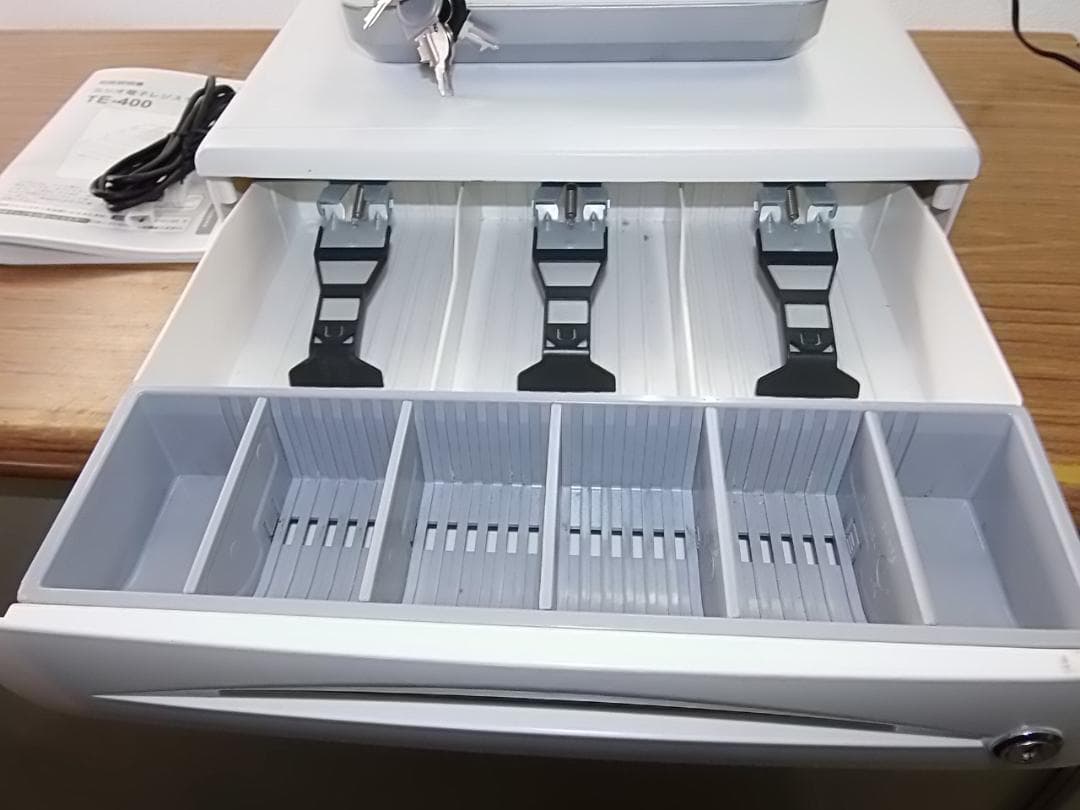 ケーブル付38店名領収書設定無料カシオTE-400インボイスレジスターSDカード