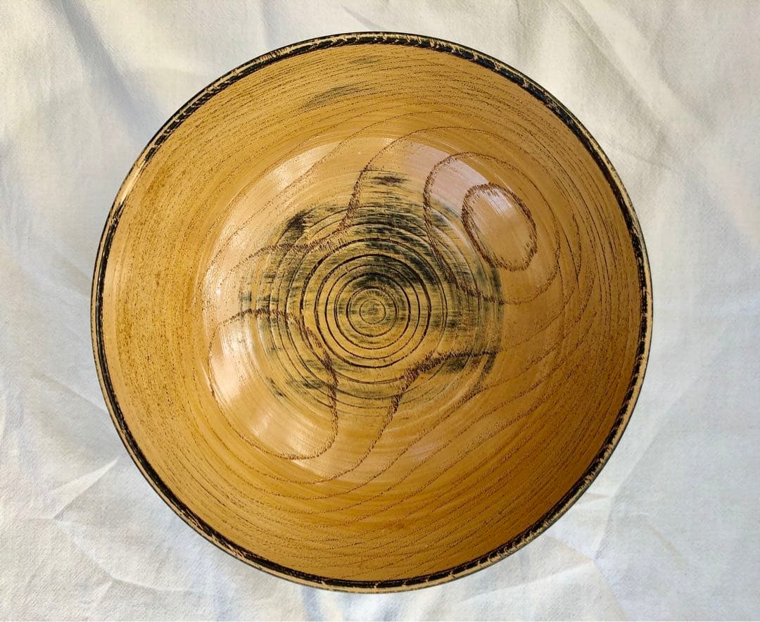 m*8様 【新品同様・未使用希少】三谷龍二　黒漆白漆　ボウル　椀　15cm