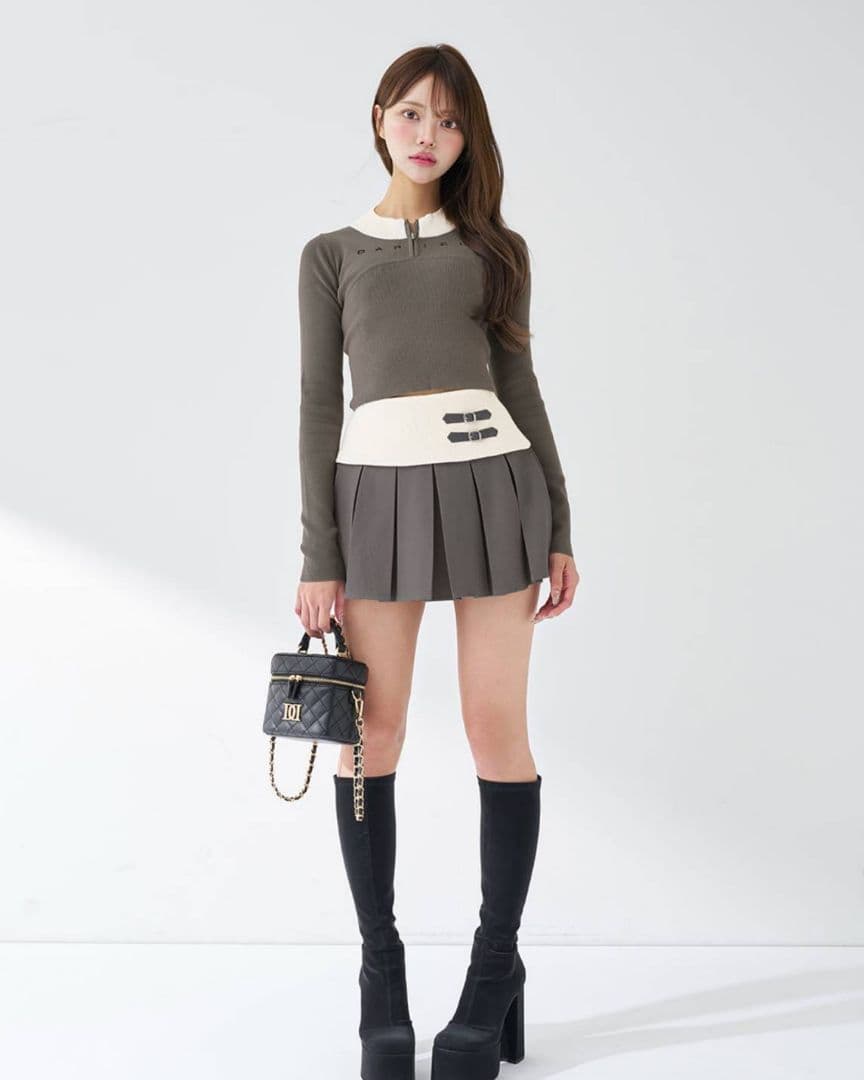 ダーリッチ キルティングスクエアミニバッグ 黒 バッグ