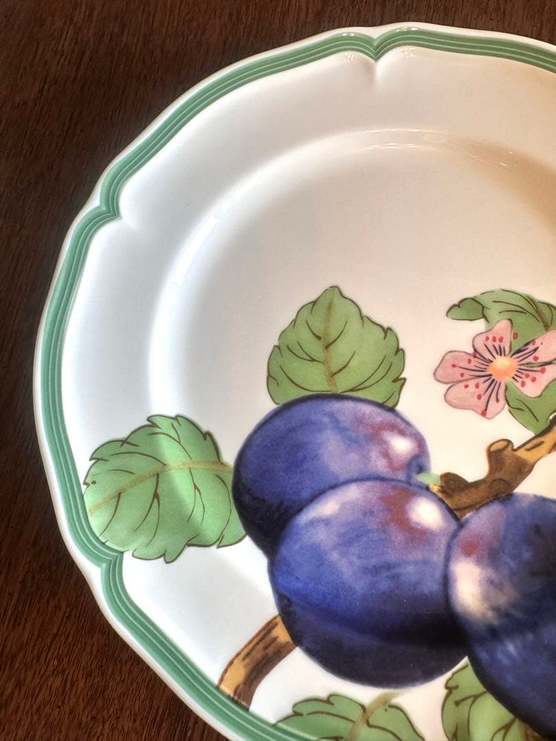 シール付き未使用◇ビレロイ＆ボッホ『フレンチガーデン モダンフルーツ』大皿2枚