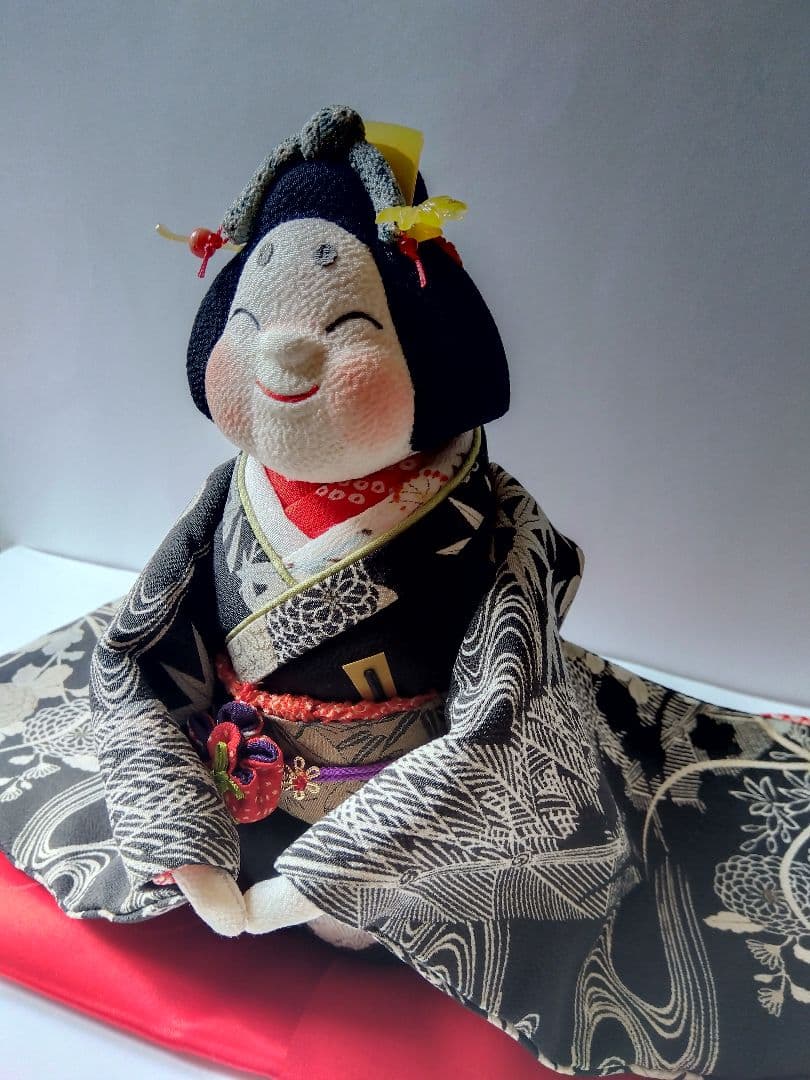 千風様ご確認用　創作人形　お福さん　留袖　ちりめん細工 縁起物