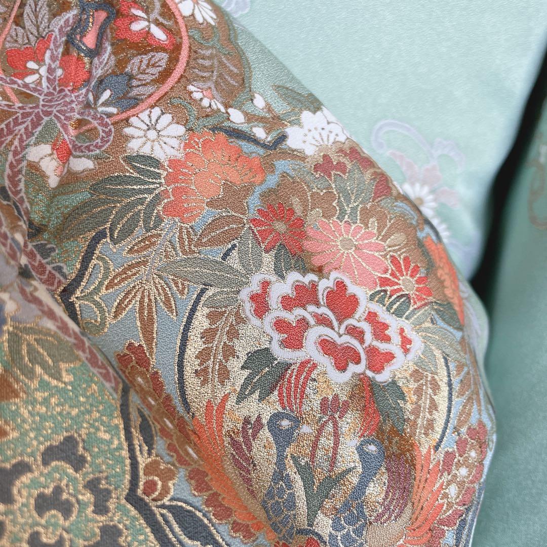 訪問着のみ　鏡裏紋　金彩加工　繊細な柄　入学式　卒業式　着物　Q4