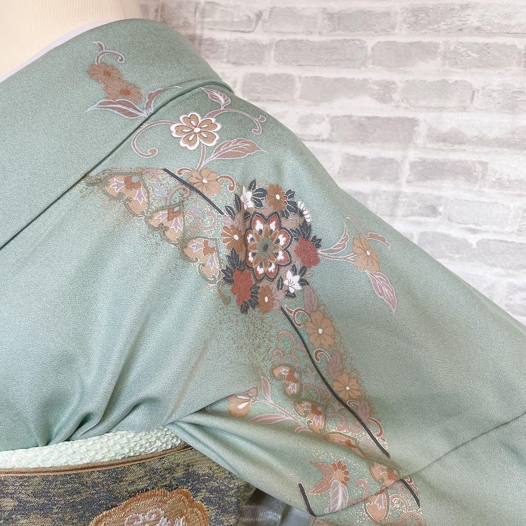 訪問着のみ　鏡裏紋　金彩加工　繊細な柄　入学式　卒業式　着物　Q4