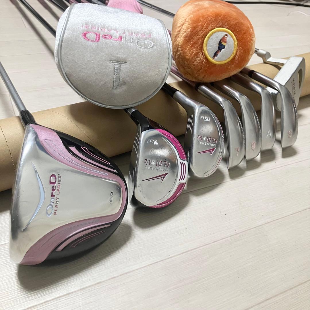 レディースゴルフセット OnreD/WORLDEAGLE他クラブ計8本バック付