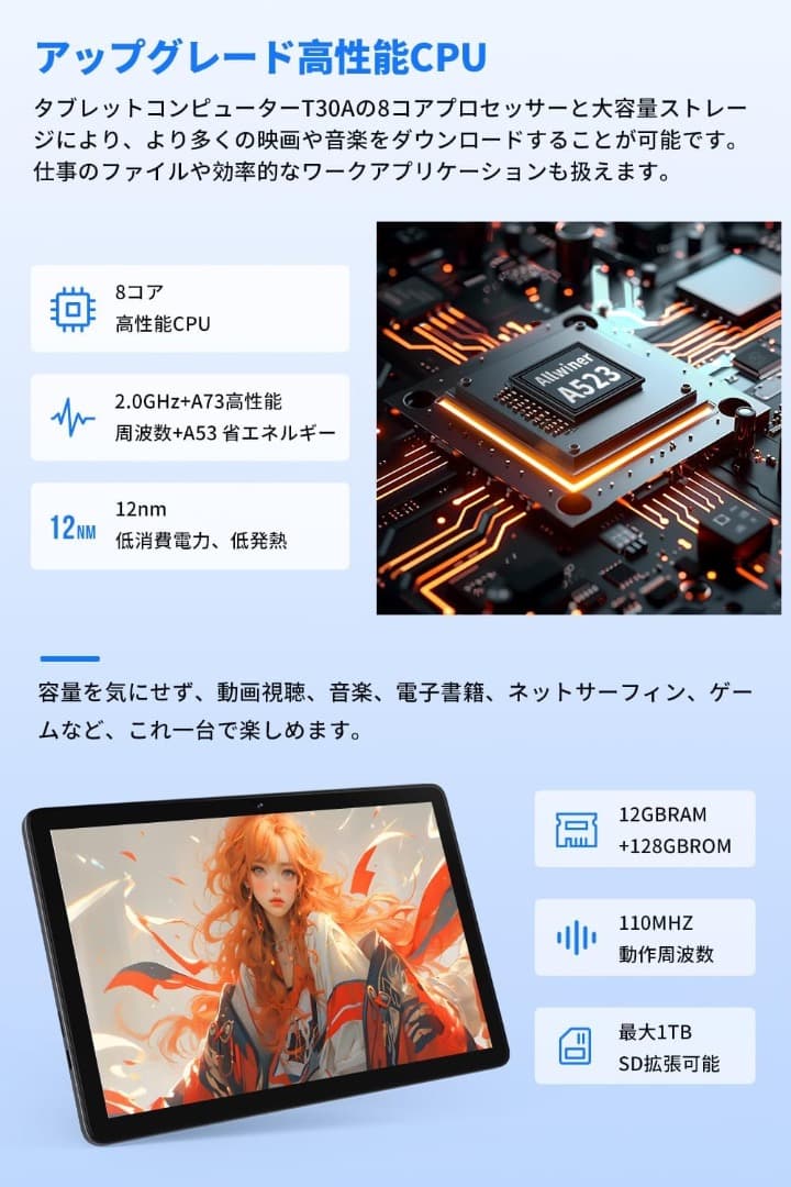 ✨大特価✨タブレット 10インチ Android 14 wi-fiモデルT30A