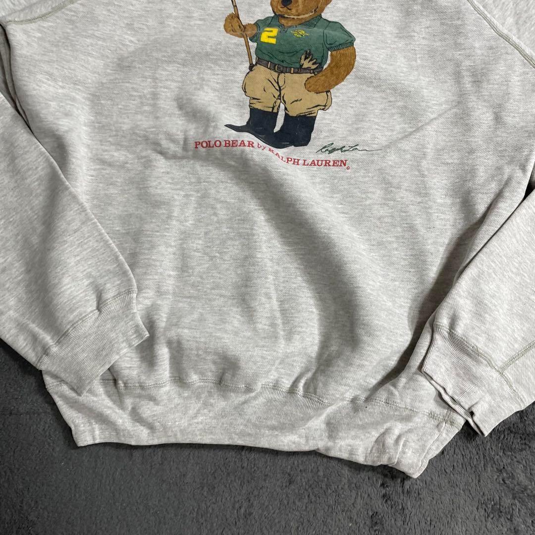 90s POLO by Ralph Lauren ラグランスウェット　ポロベアー