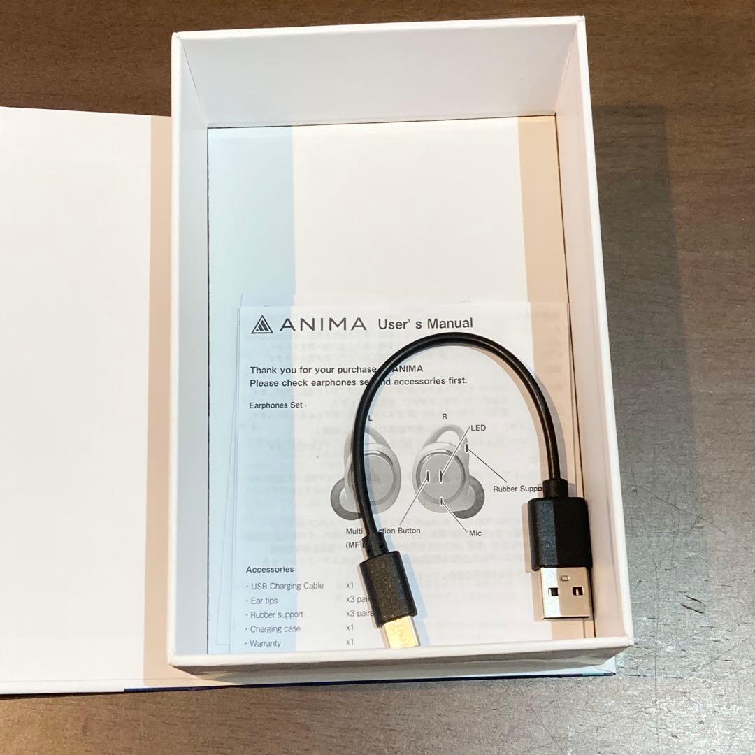 【美品】ANIMA ANW01 ワイヤレスイヤホン グラファイト