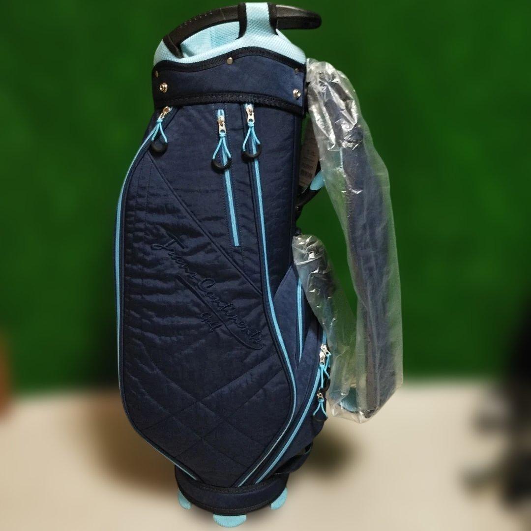 未使用 TRANS CONTINENTS GOLF キャディバッグ ネイビー