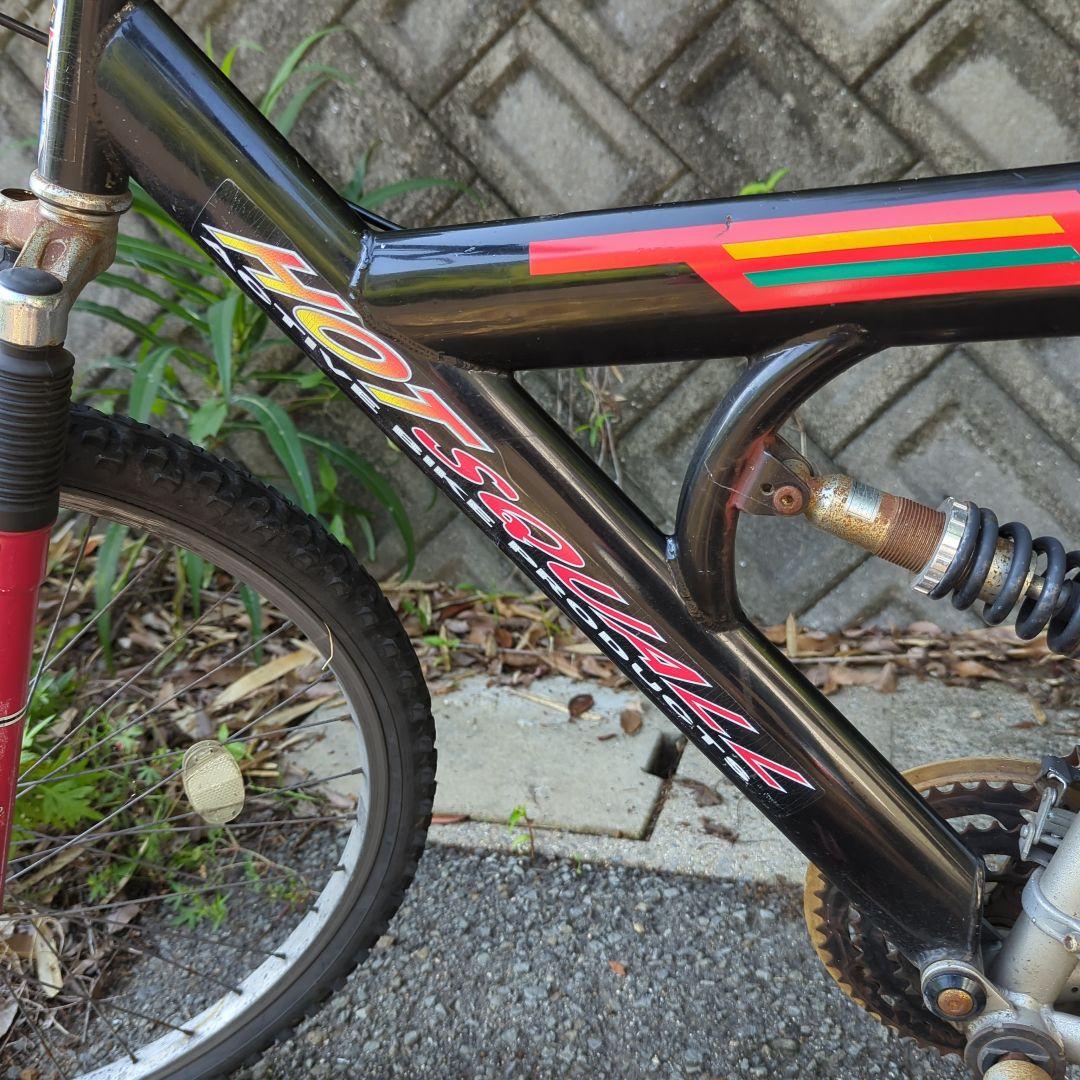 マウンテンバイク　HOTSQUALL 26インチ　ショック付き　鉄フレーム現状車