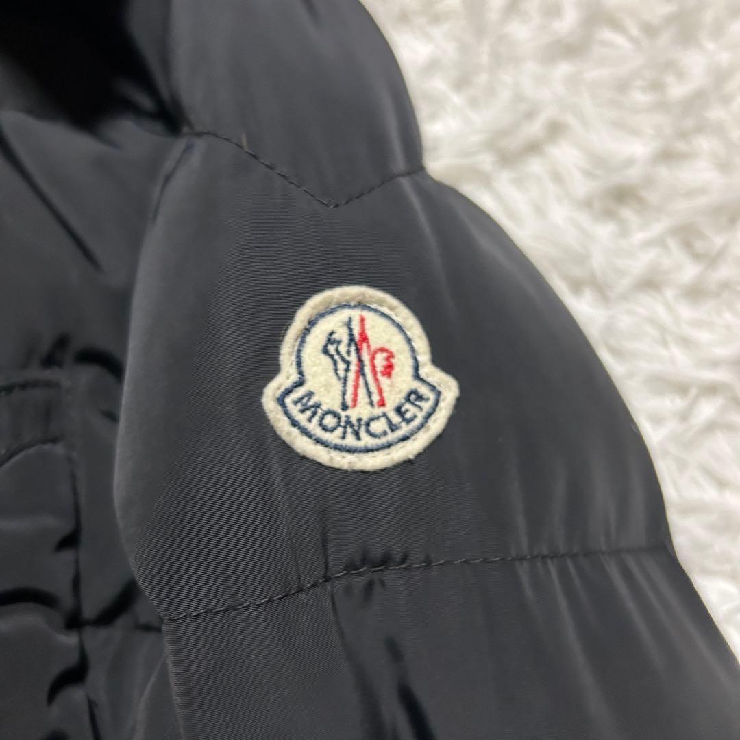 【】 モンクレール ダウンジャケット ブラック 激レア　肩ロゴ