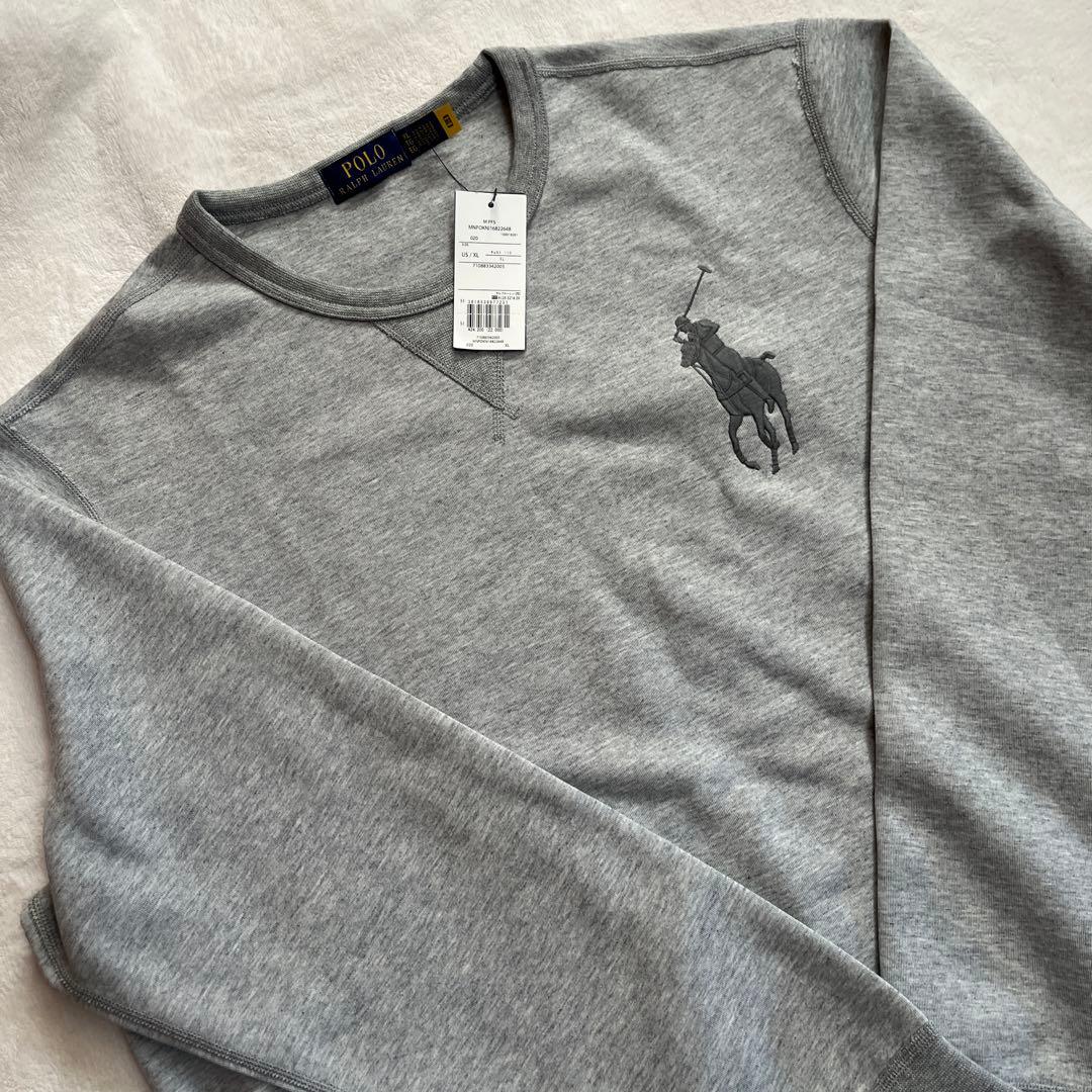 ラルフローレンビックポロトレーナーXL グレー