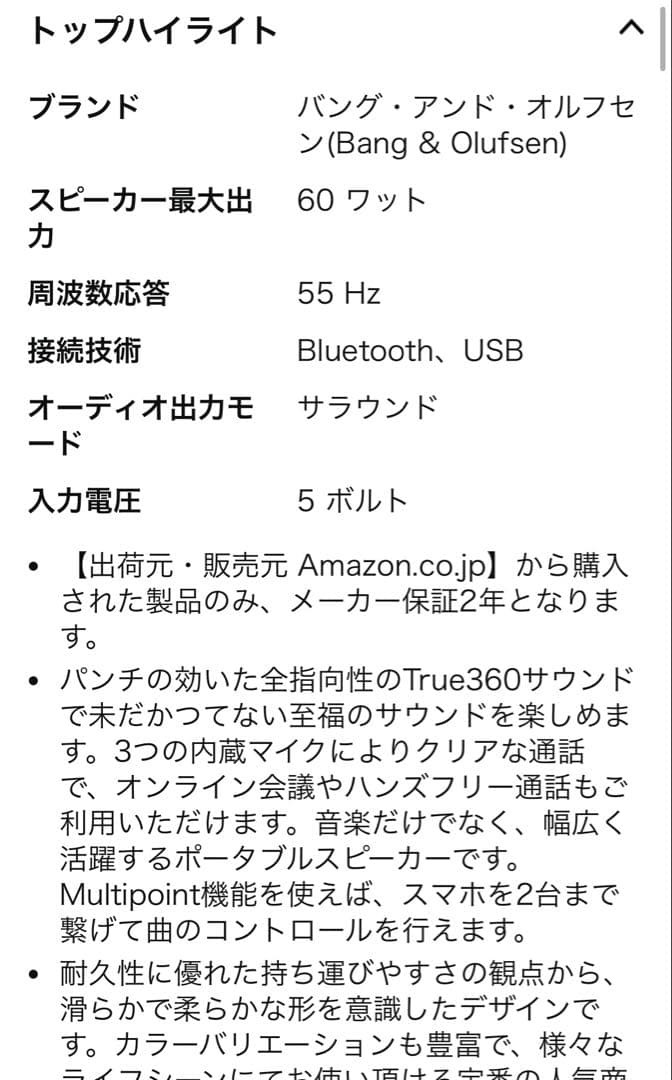 バング・アンド・オルフセン　スピーカーA1 2nd Gen