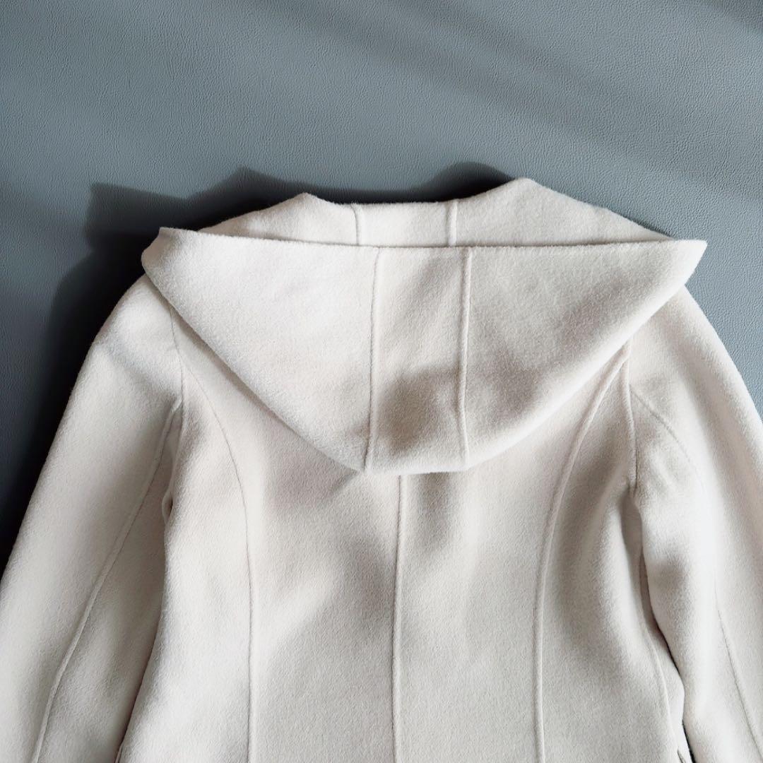 銀座マギー　platine　ウールフーデットコート　ダブルフェイス　リバー