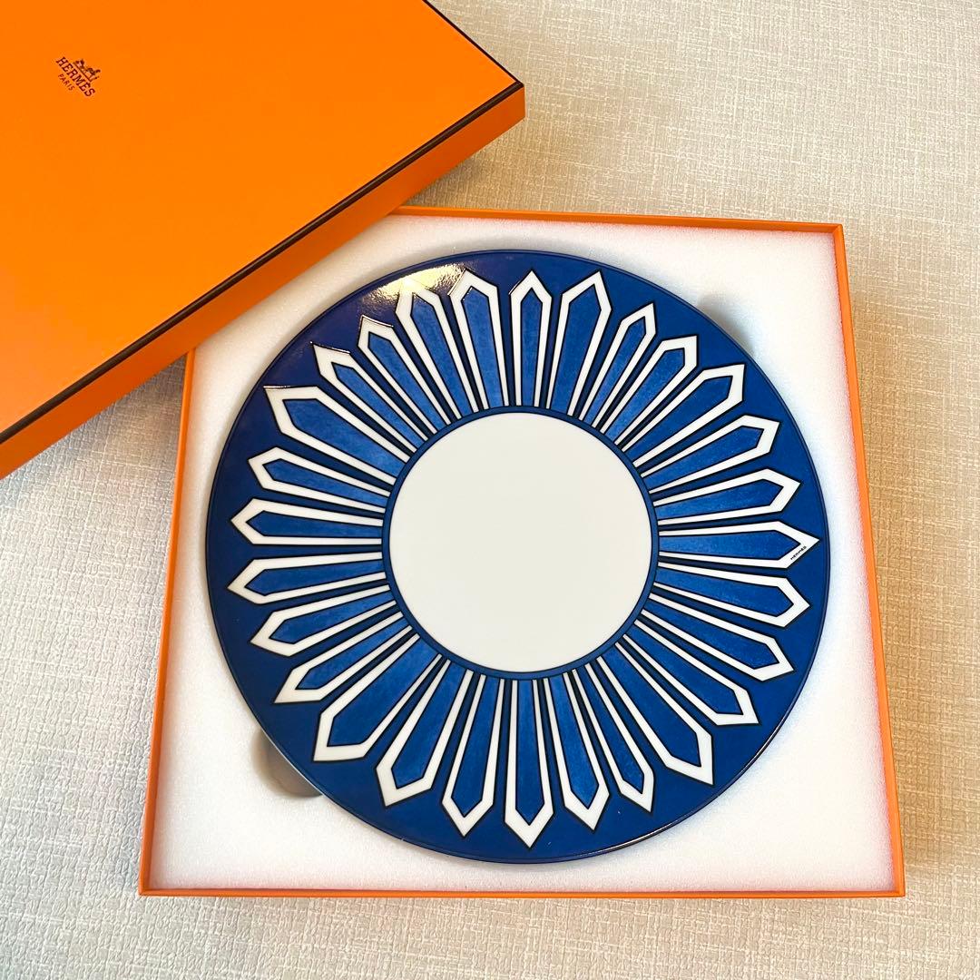 【新品・未使用】エルメス ブルーダイユール ディナープレート 2枚セット