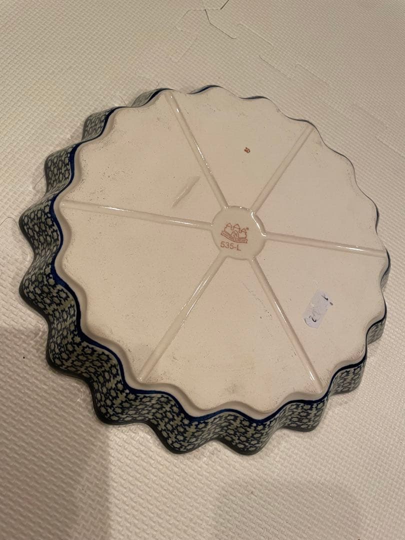 【新品／未使用】Polish pottery キッシュ／パイ皿プレート