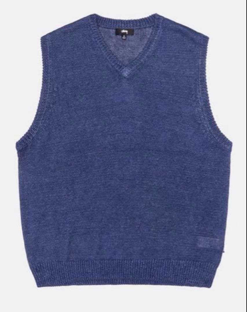 トップス STUSSY loose knit linen vest 24ss