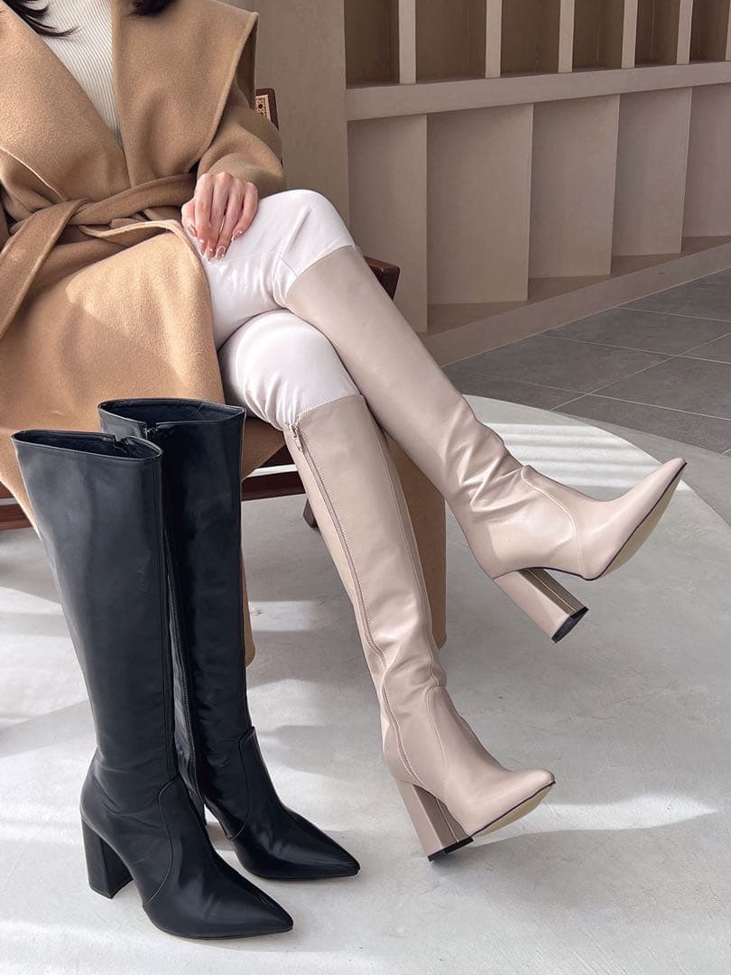 QUNG ラパンストレートロングブーツ