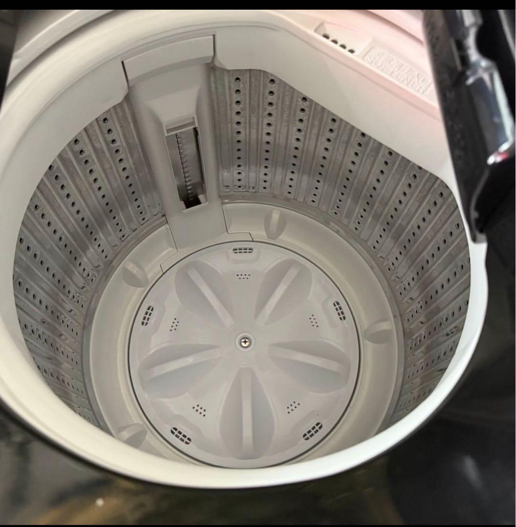 2024年製 黒い2ドア冷蔵庫　洗濯機