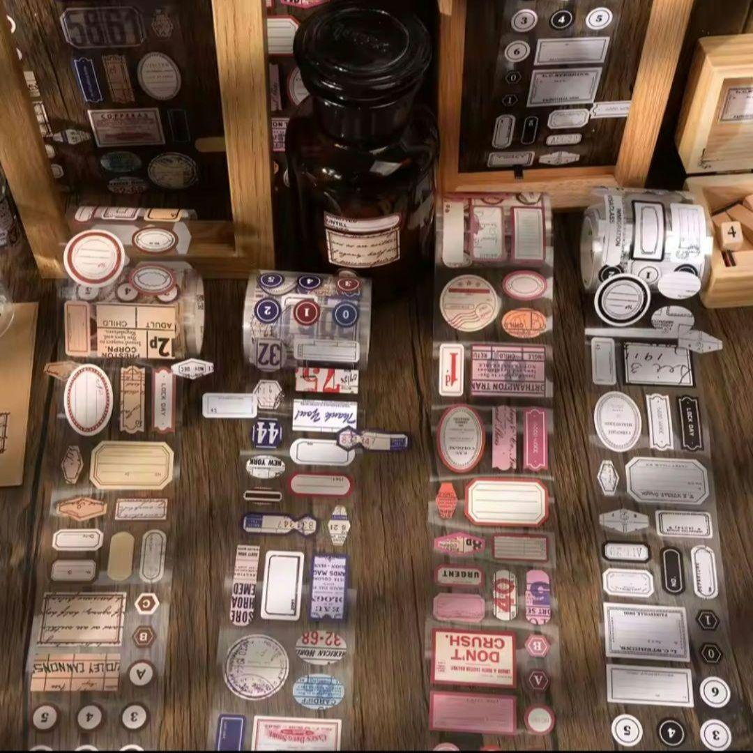 コラージュ　PETテープ　箱入りステッカー10点