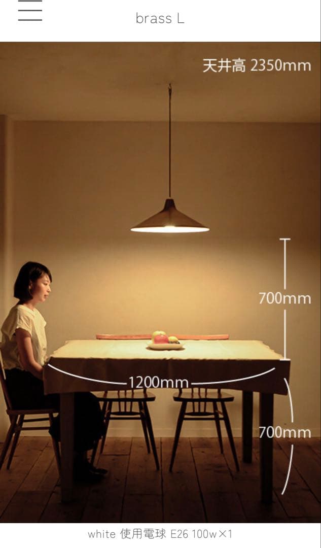 アンティークflame brass L 真鍮製ペンダントライト E26