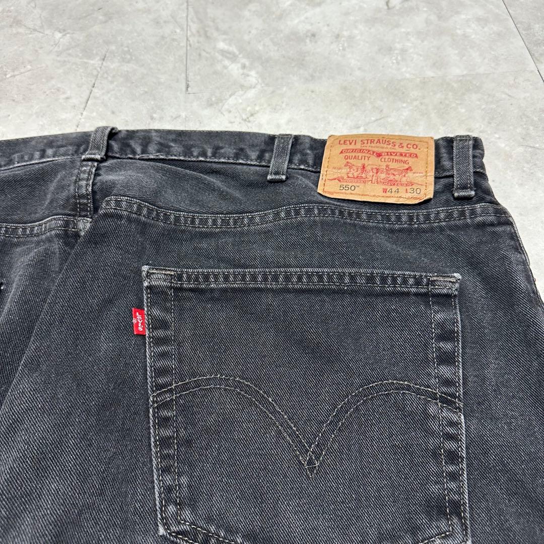 Levi's 550 バギー　カナダ製　w44l30 ブラックデニム メンズ