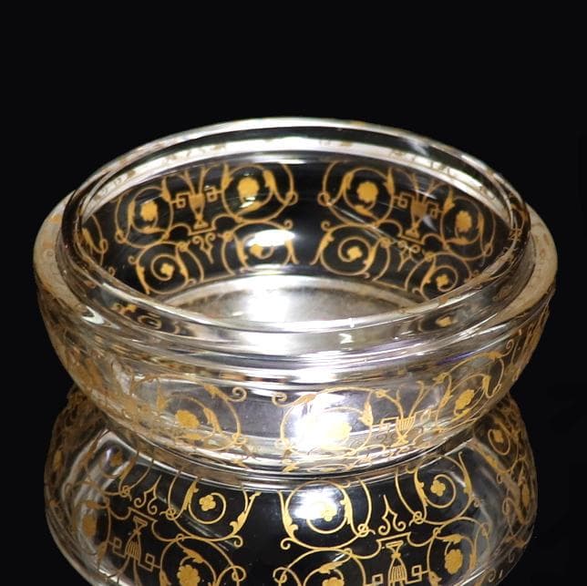 オールド・バカラ (BACCARAT) 最高級 金彩装飾 ミケランジェロ 蓋物