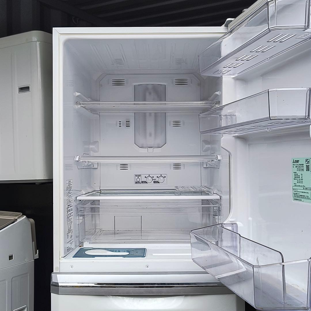 119運搬取付無料！パールホワイト純正三菱スリムLowボディ冷蔵庫！完動超美品！