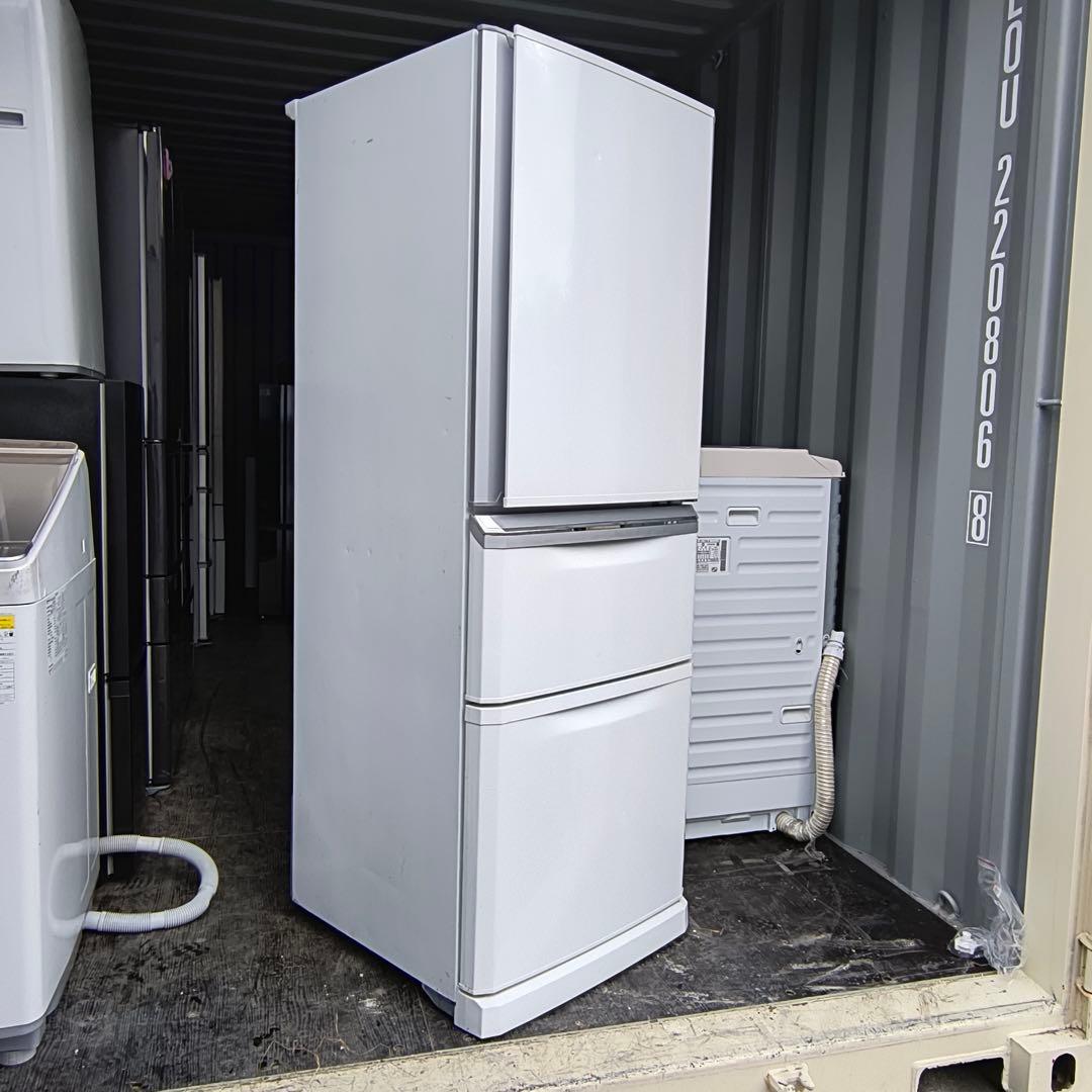 119運搬取付無料！パールホワイト純正三菱スリムLowボディ冷蔵庫！完動超美品！