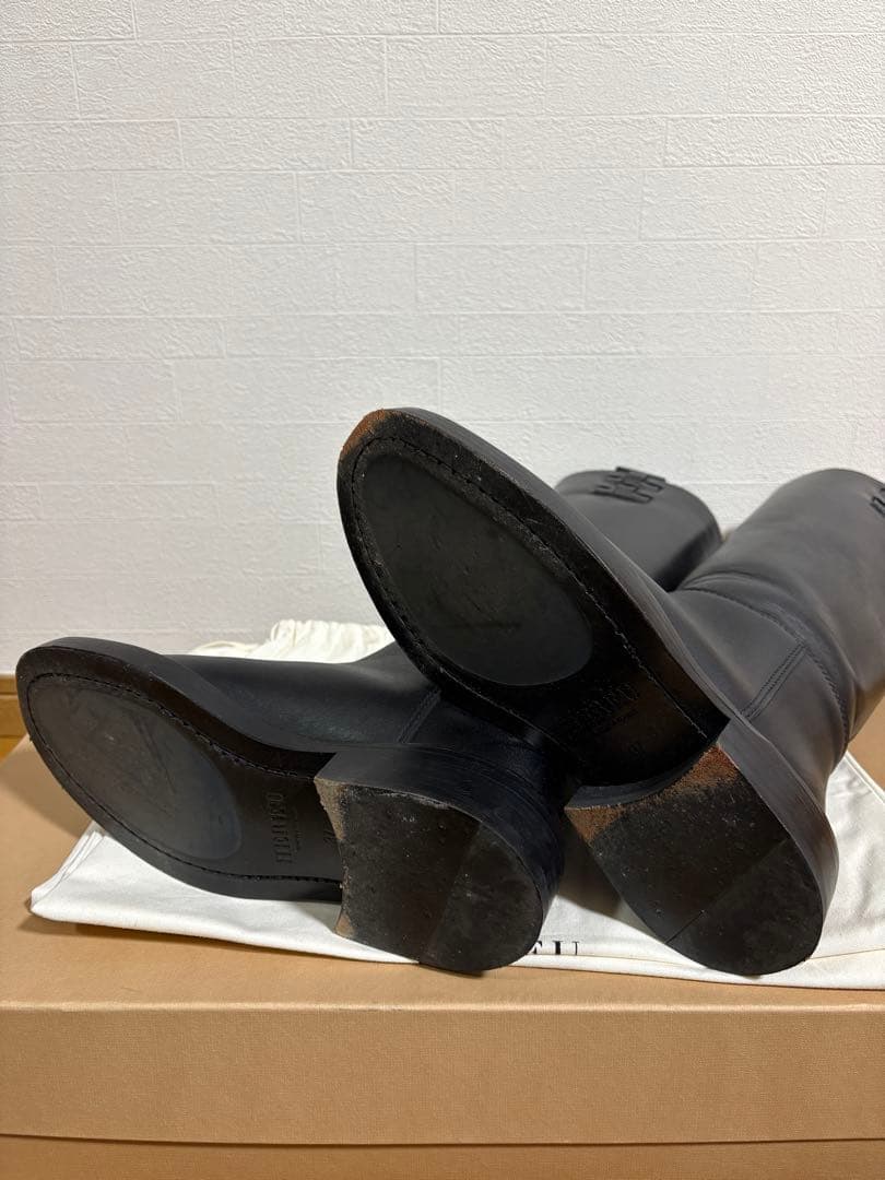 l*u様 HEREU FLAT KNEE BOOTS ロングブーツ 37