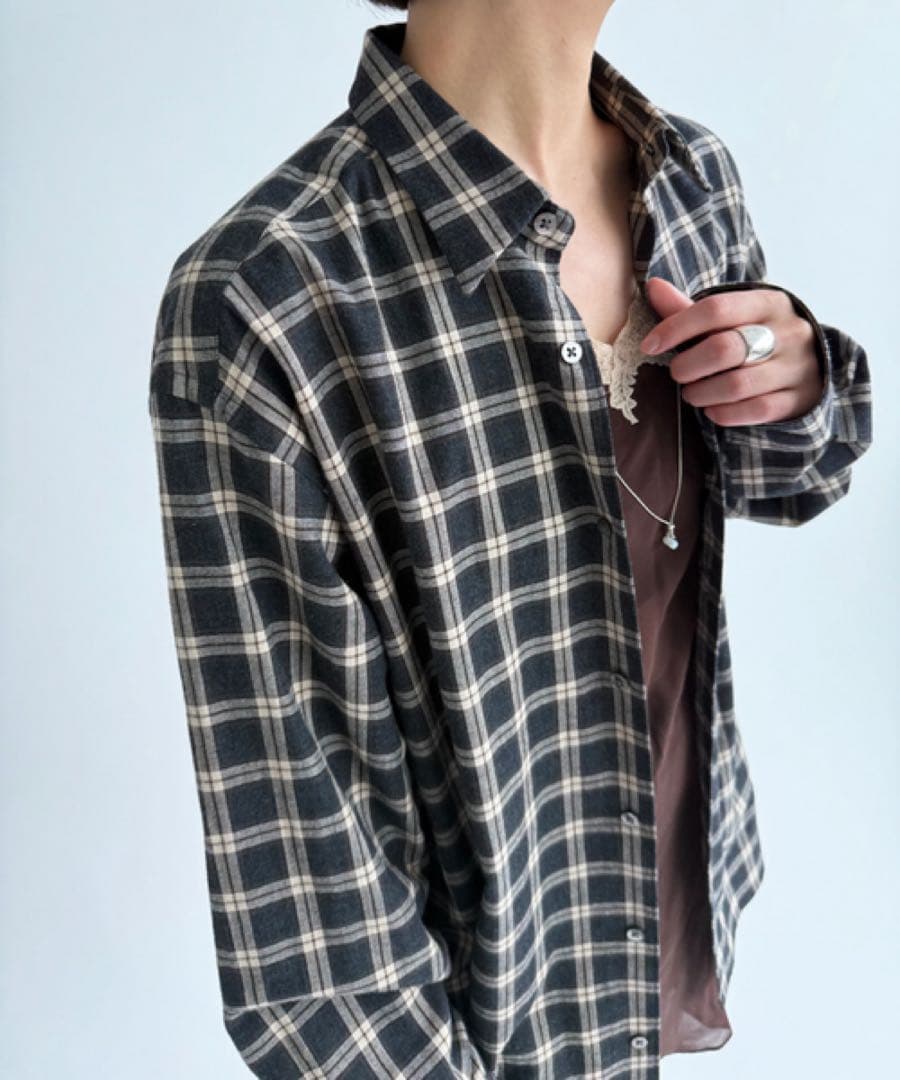 EDIT. FOR LULUネルチェックシャツ