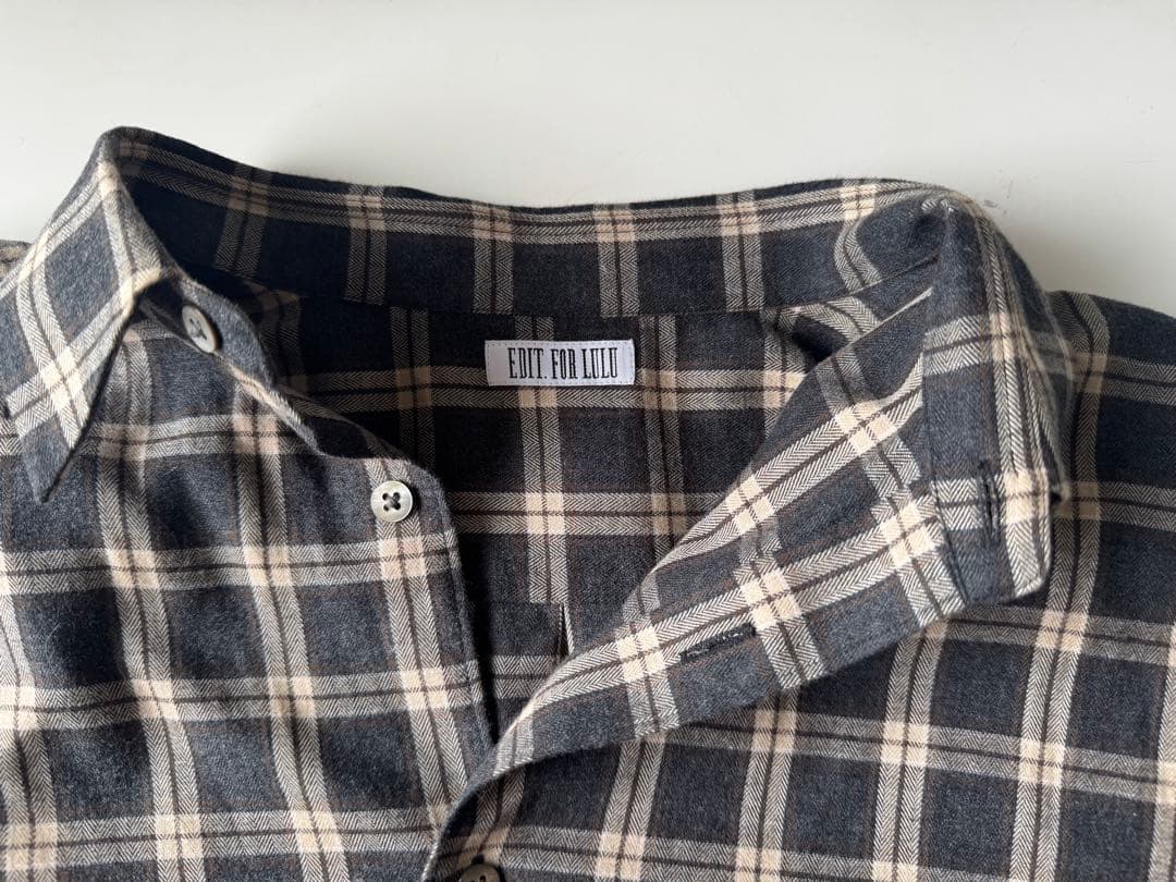 EDIT. FOR LULUネルチェックシャツ
