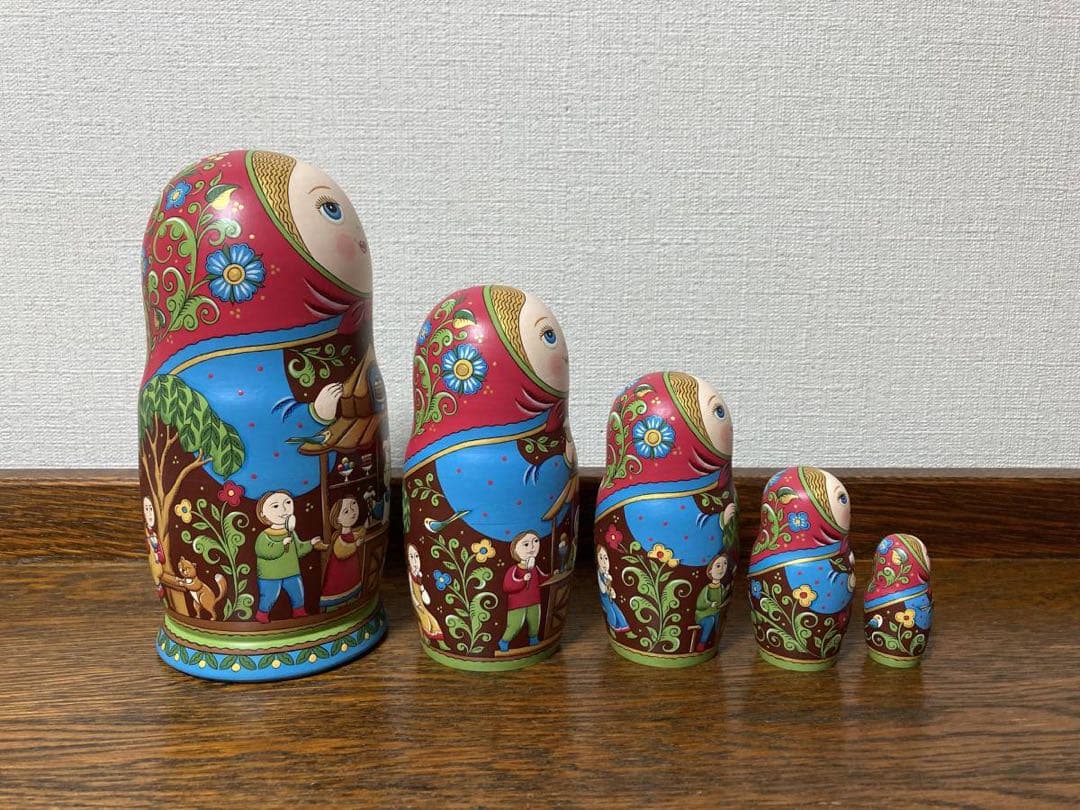 ロシア雑貨☆マトリョーシカ『アイスクリーム』5P オリカ作