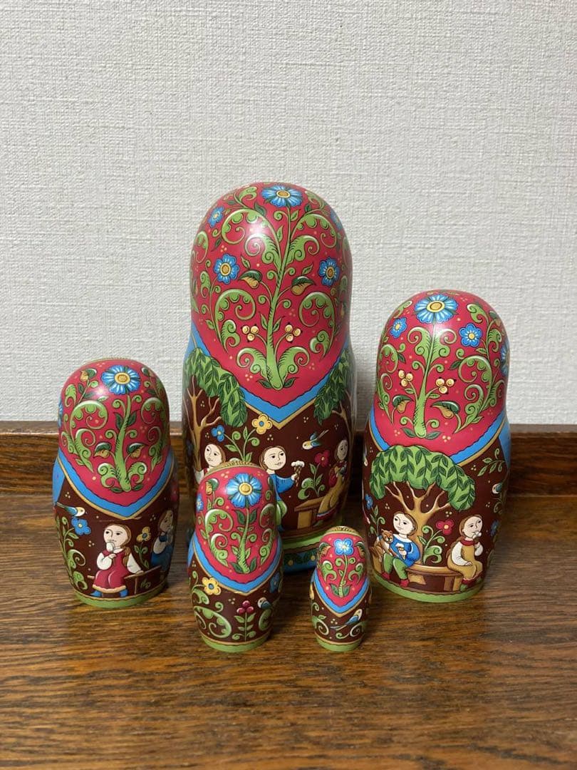 ロシア雑貨☆マトリョーシカ『アイスクリーム』5P オリカ作