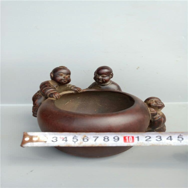 値段を下げる 正統古宜興紫砂（三人の子供）紫砂水槽文房用品