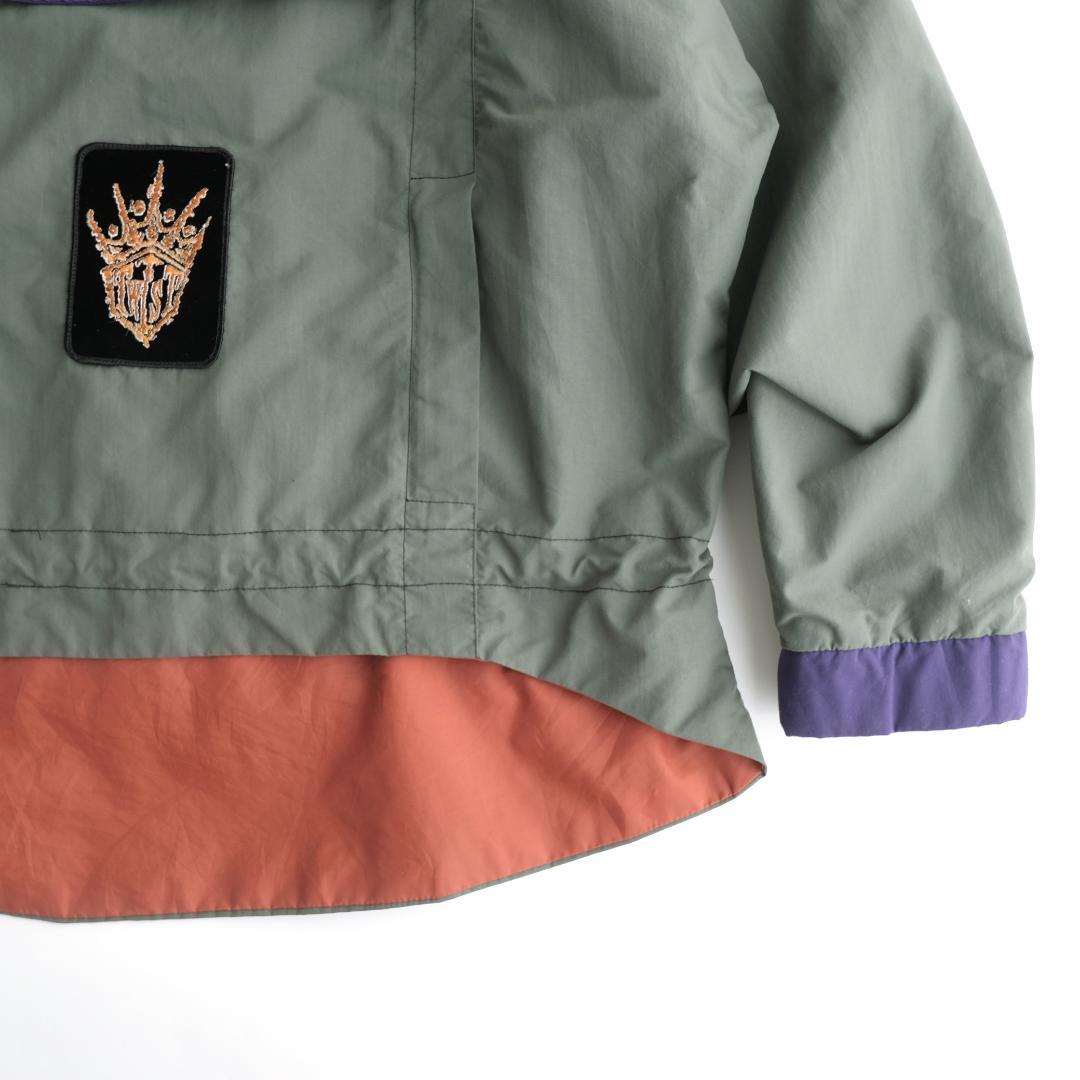 twist USA製 ナイロンアノラックパーカー オリーブ L