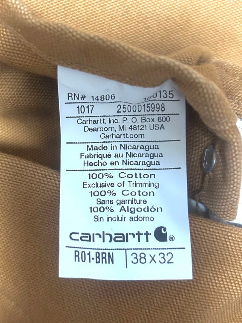 Carhartt オーバーオール 38x32 ブラウン