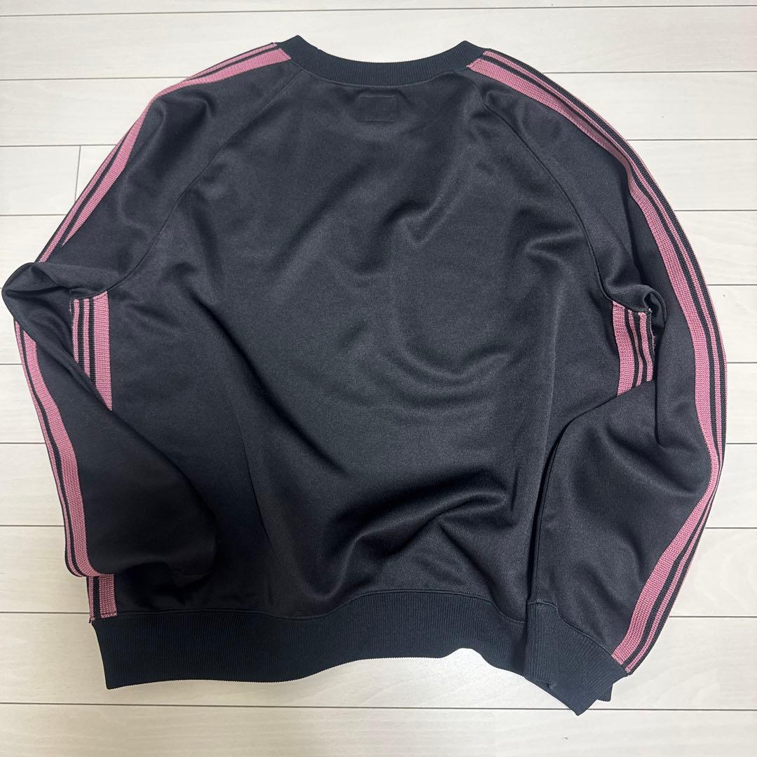 Needles 黒ピンク ストライプ トレーナー XS
