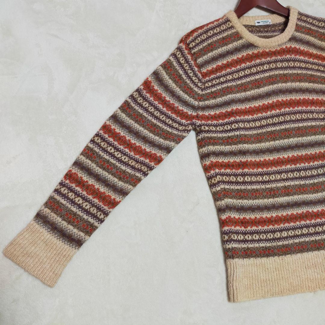 美品アイルランド製　INISMEAIN　カシミヤアルパカ　フェアアイル柄　ニット