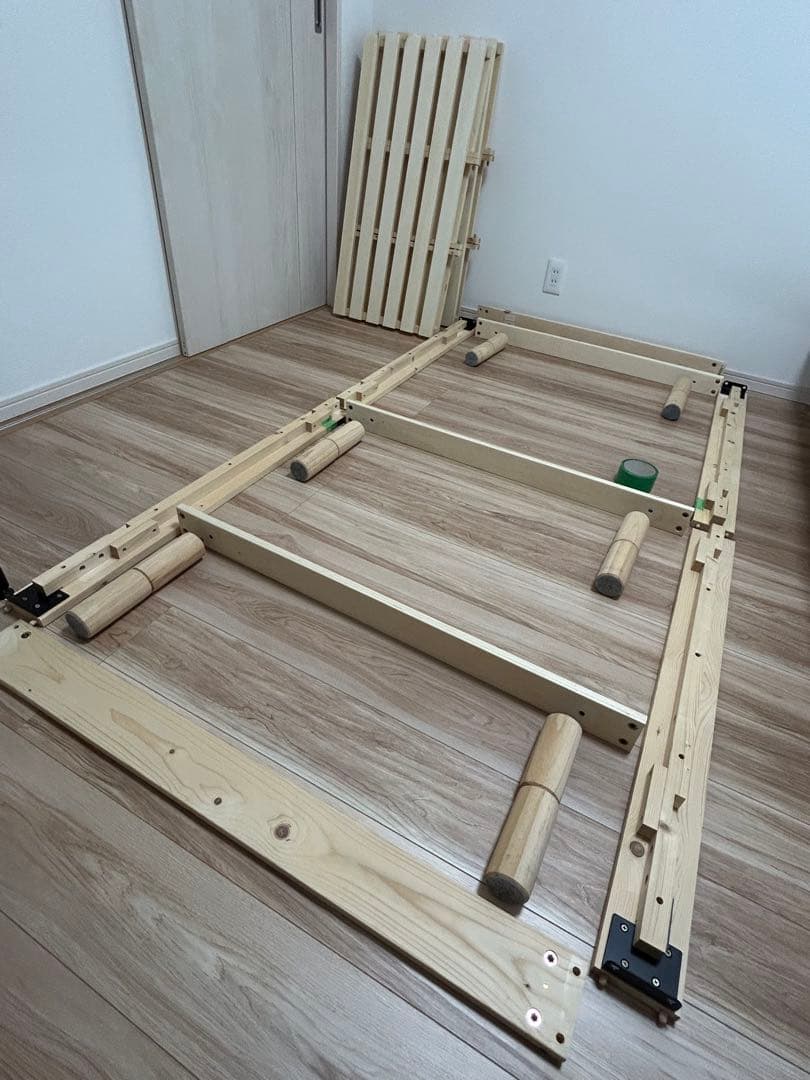 限定価格★【美品】すのこベッド ローベッド 布団干し可！組立簡単！送料込み！