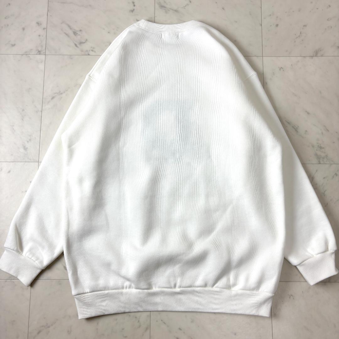 ダブルスタンダードクロージング F Dロゴ裏起毛プルオーバー 白 WEB限定