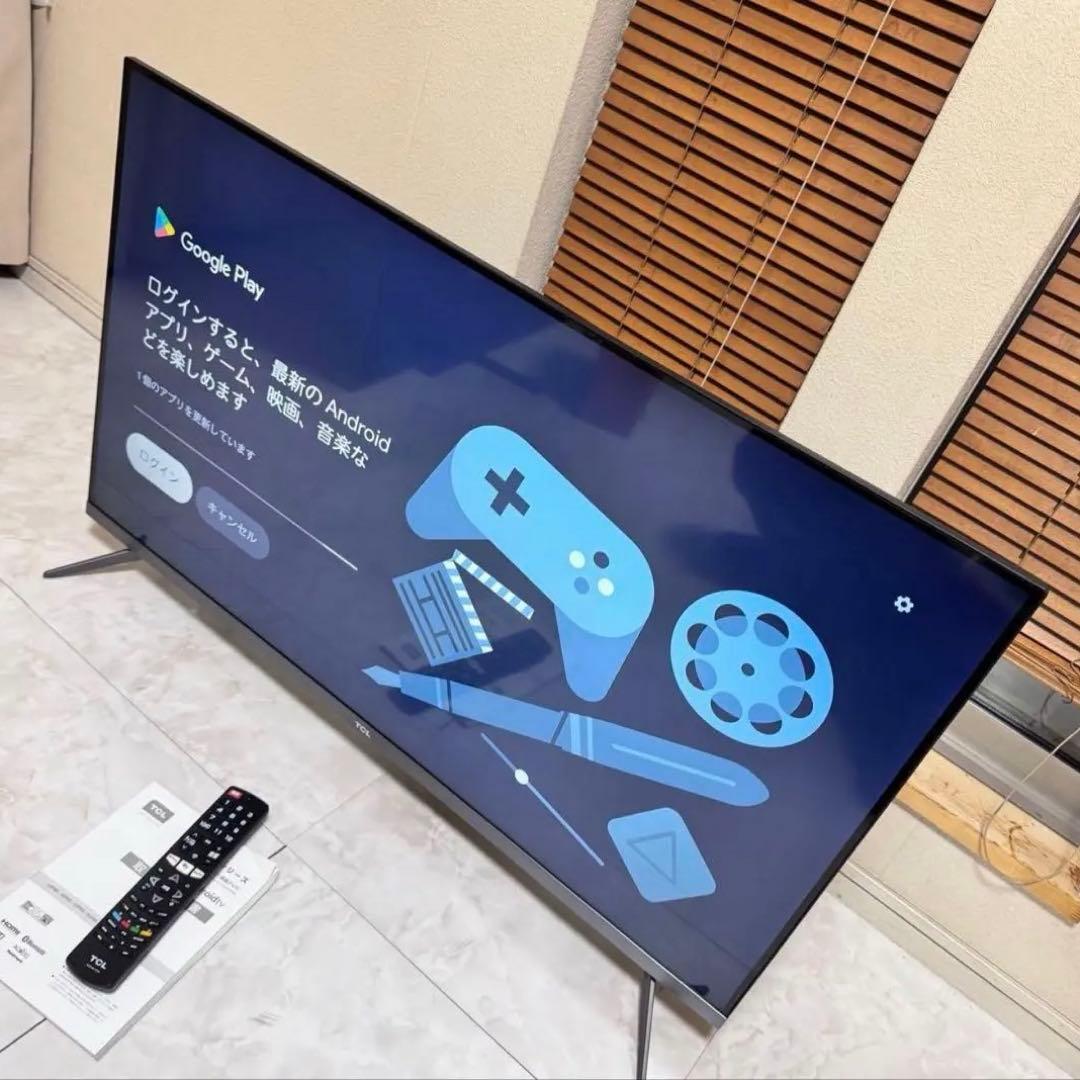 【美品】TCL43V型液晶テレビAndroid搭載4Kスマートテレビ2021年製