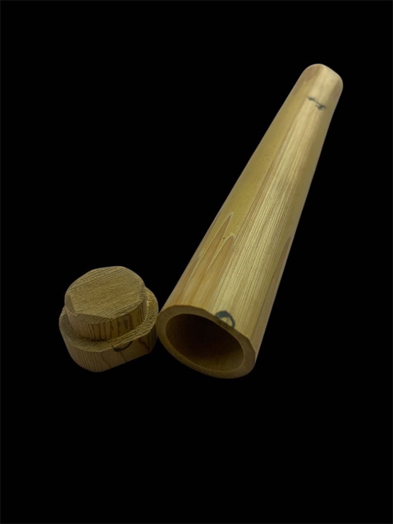 銘 法心 大池寺 瑞拓 竹茶杓 木箱専用ケース付き 茶道具