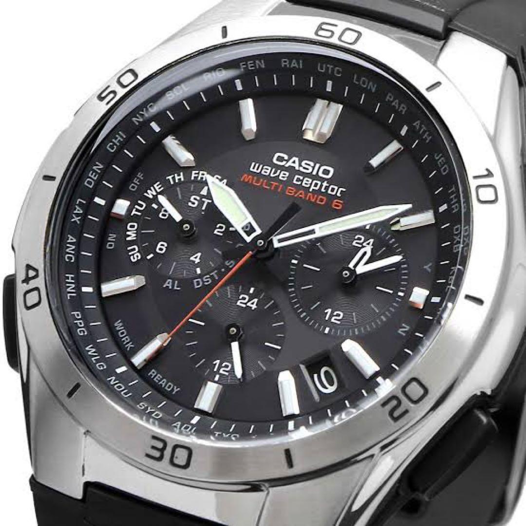 【電波ソーラー】新品未使用 CASIO 腕時計 ブラック
