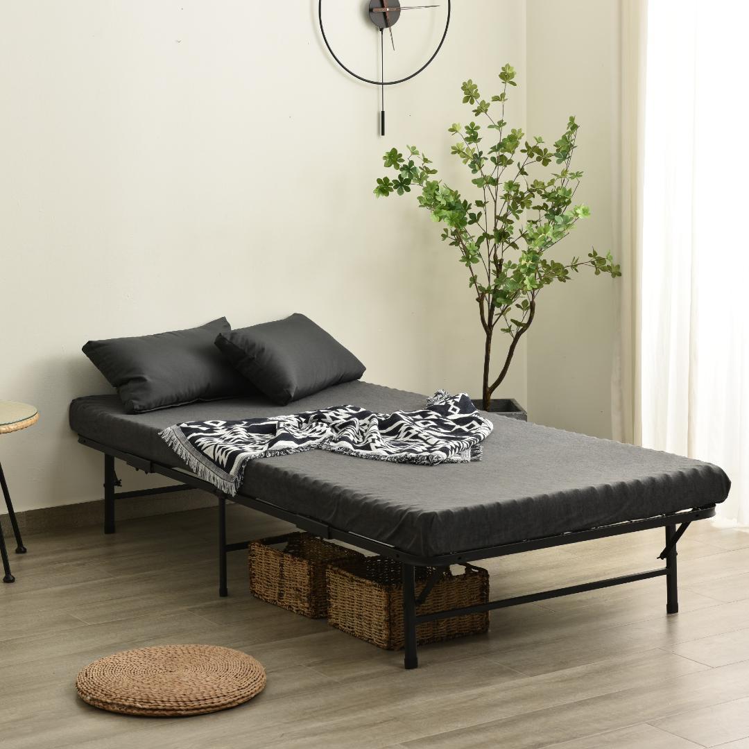 新生活応援！パイプベッド 折りたたみベッド シングル　省スペース 一人暮らし