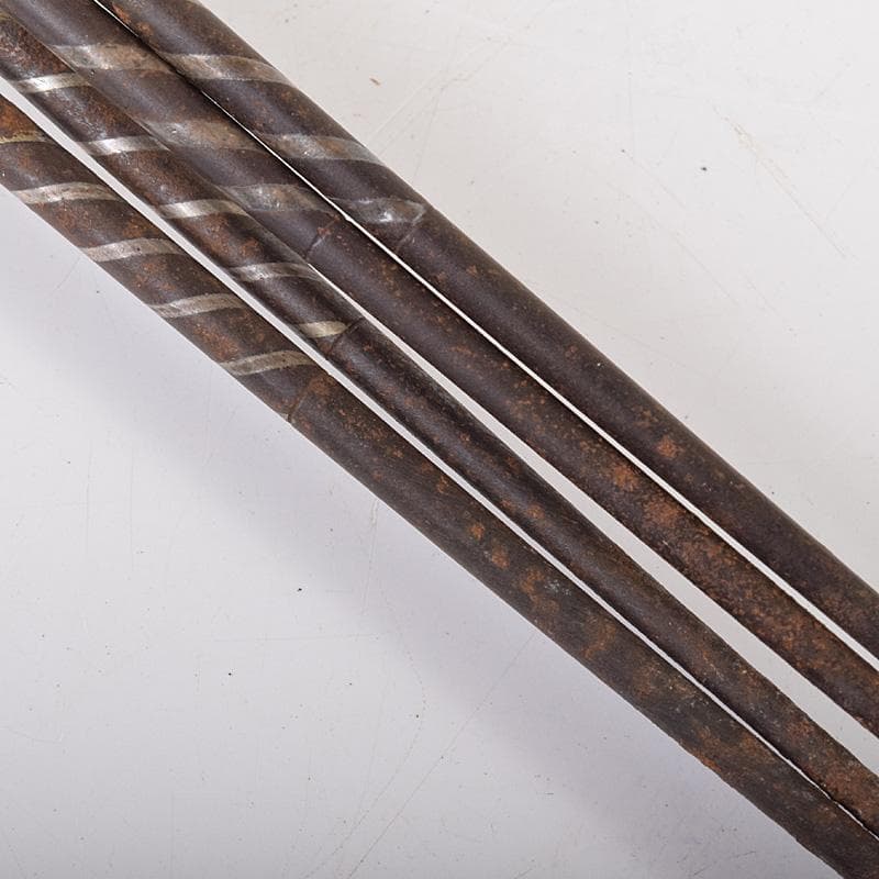 茶道具　古銅　鶴頭火箸　古鉄　銀象嵌宝珠頭火箸など　三種四組　M　R8488