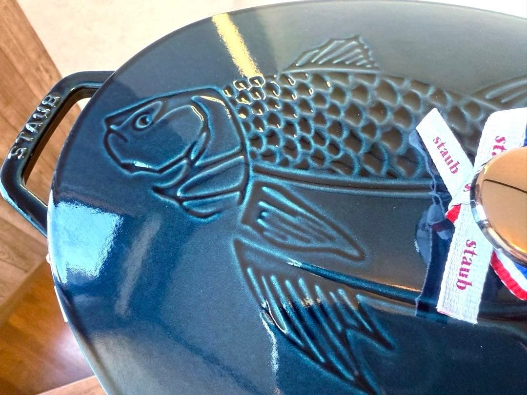 ストウブSTAUB新品未使用ラメールフィッシュオーバルホットプレート生涯保証付