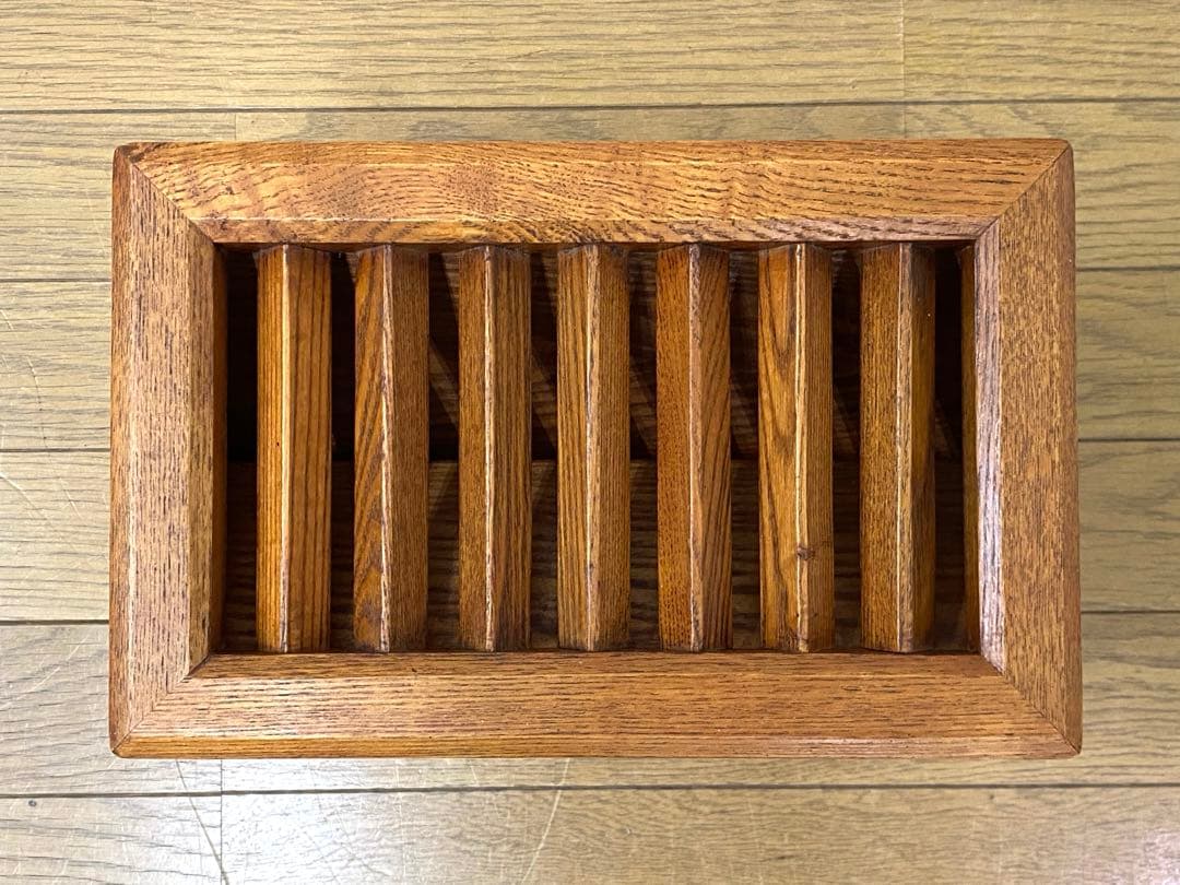 美品 アンティーク レトロ 小ぶり 賽銭箱 貯金箱 木製 けやき 無垢