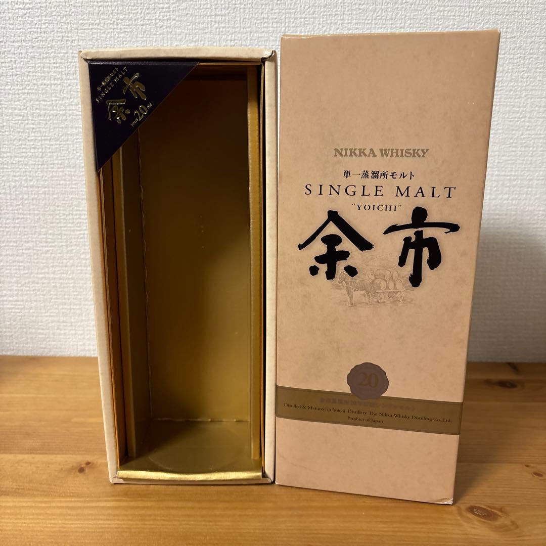 ニッカウイスキー　余市20年　単一蒸溜所モルト　旧ラベル　箱付き　未開封
