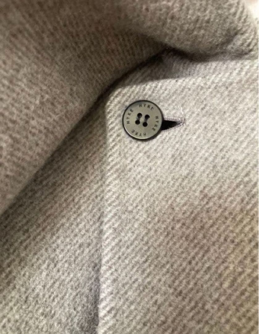 HYKE DOUBLE FACE TRENCH グレー サイズ2